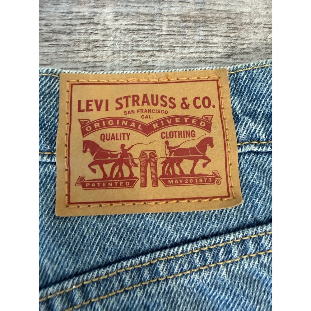 Levi's Patchwork Boho Festival Skirt Reworked Upcycled Denim Sz 29 Concert Rodeo - Picture 5 of 8